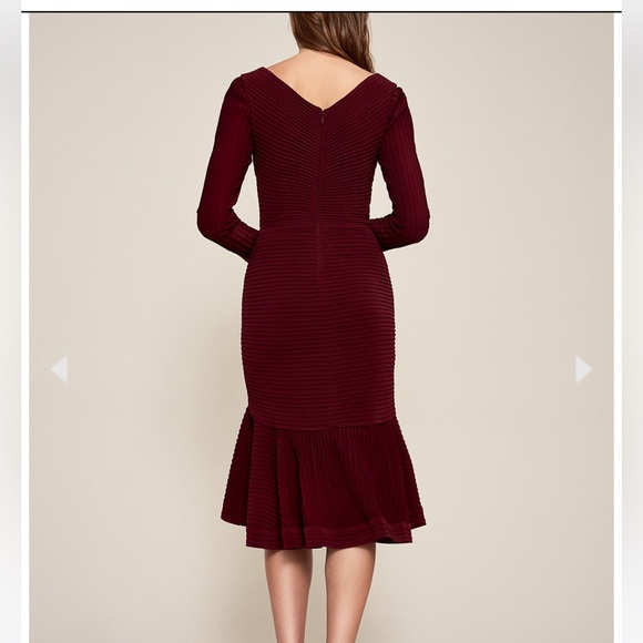 TADASHI SHOJI Elias Long-Sleeve Pintuck Dress - Picture 2 of 8